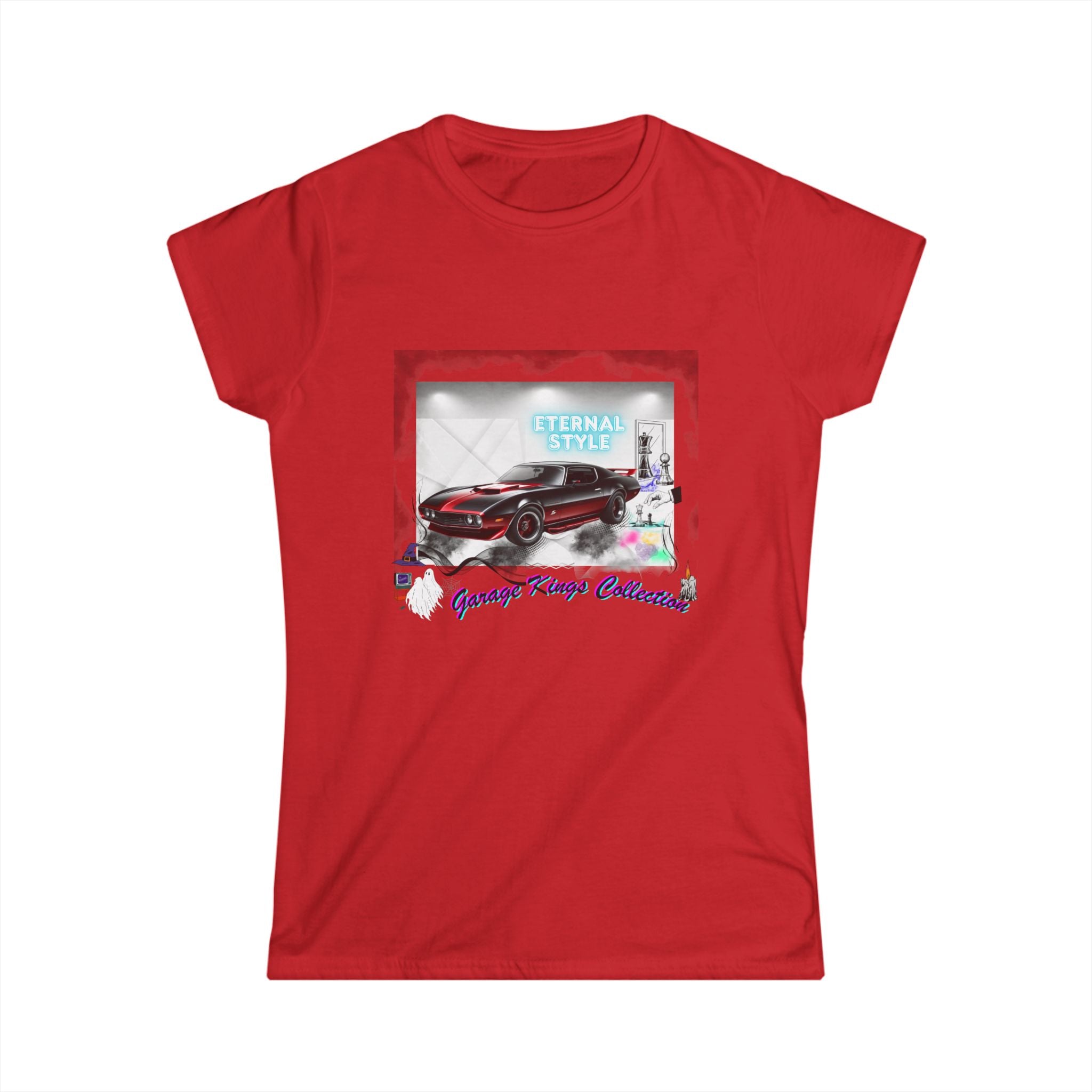 Eternal Speed Garage Kings Women's Tee — Vintage Sports Car Graphic