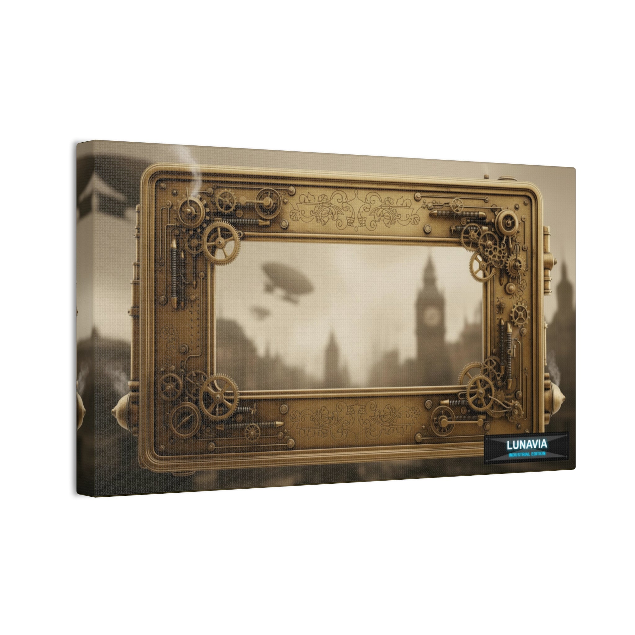 LUNAVIA Steampunk London Canvas | Airship & Big Ben