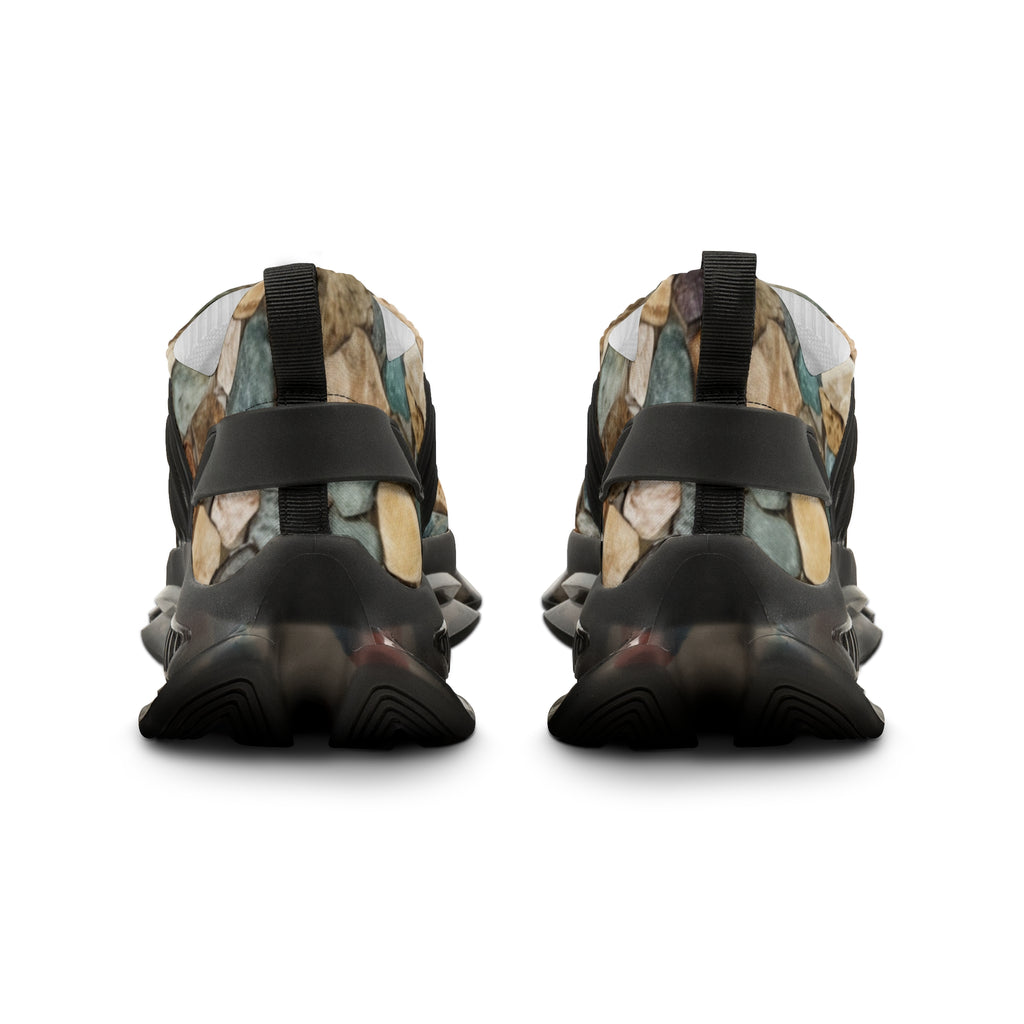 Mesh Sneakers — Pink Agate Swirl Athletic Shoes