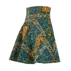 A flowing, rippling skater skirt form that ripples and opens while in motion.