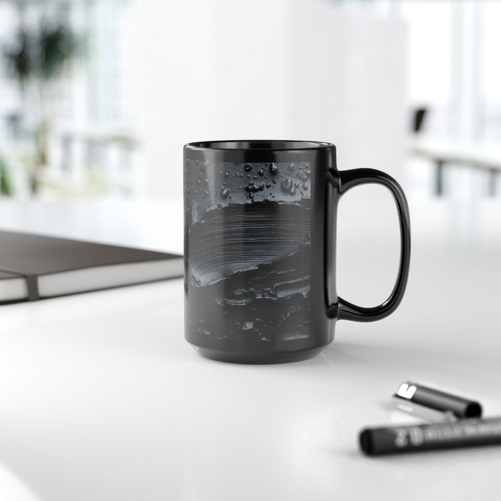 Black Ceramic Mug — Dark Paint