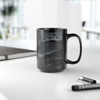 Black Ceramic Mug — Dark Paint