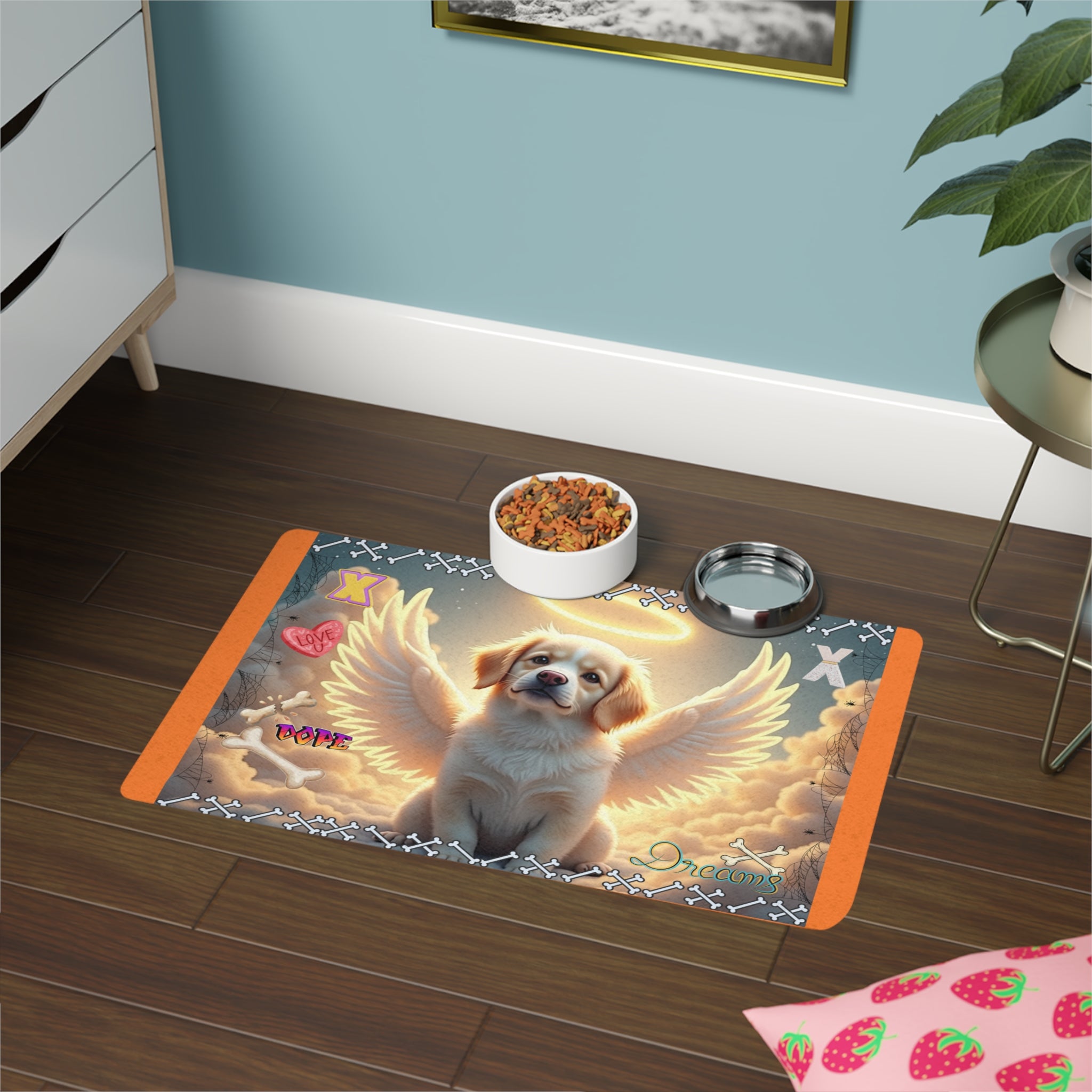 Angel Puppy Pet Food Mat (12x18)