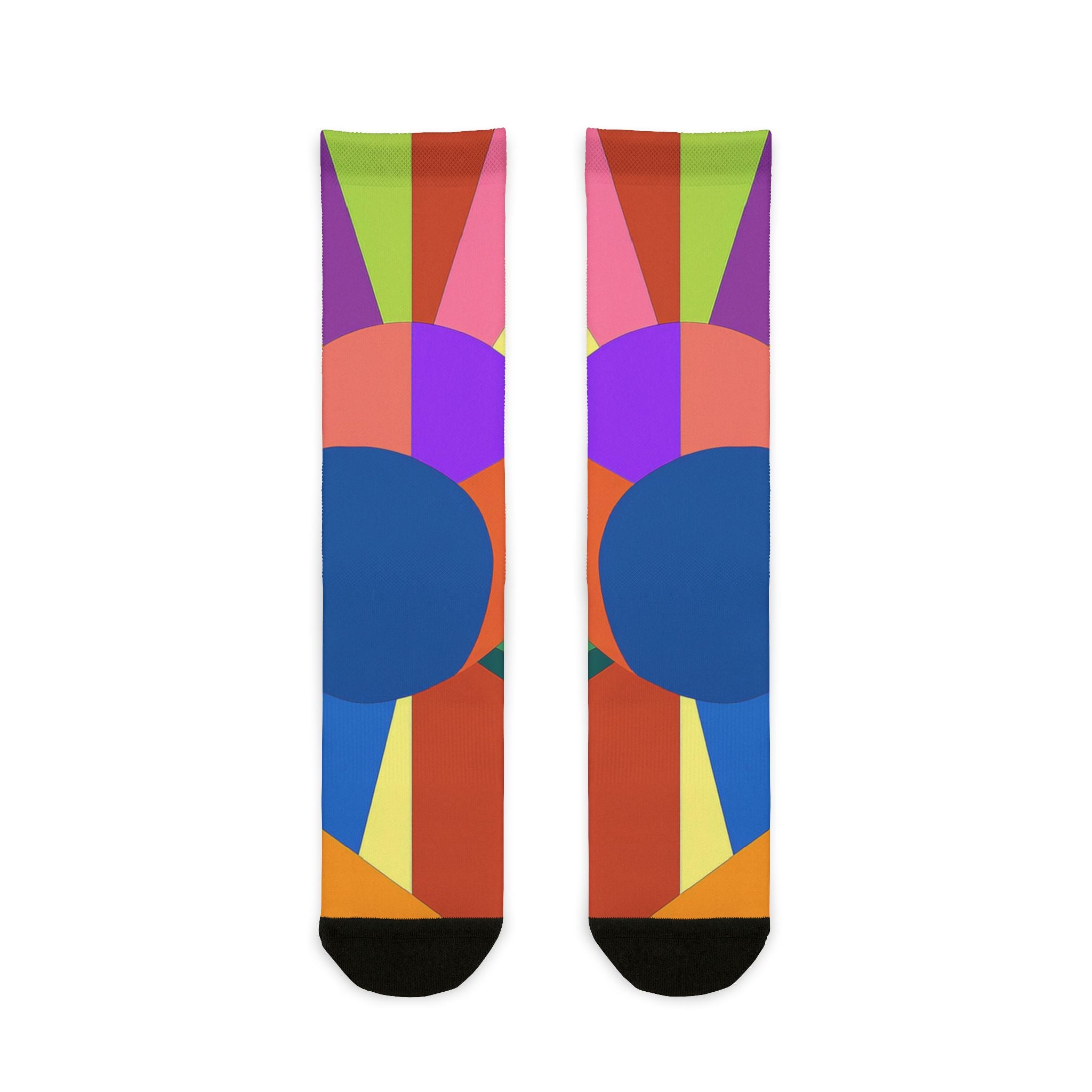Colorburst Abstract Crew Socks