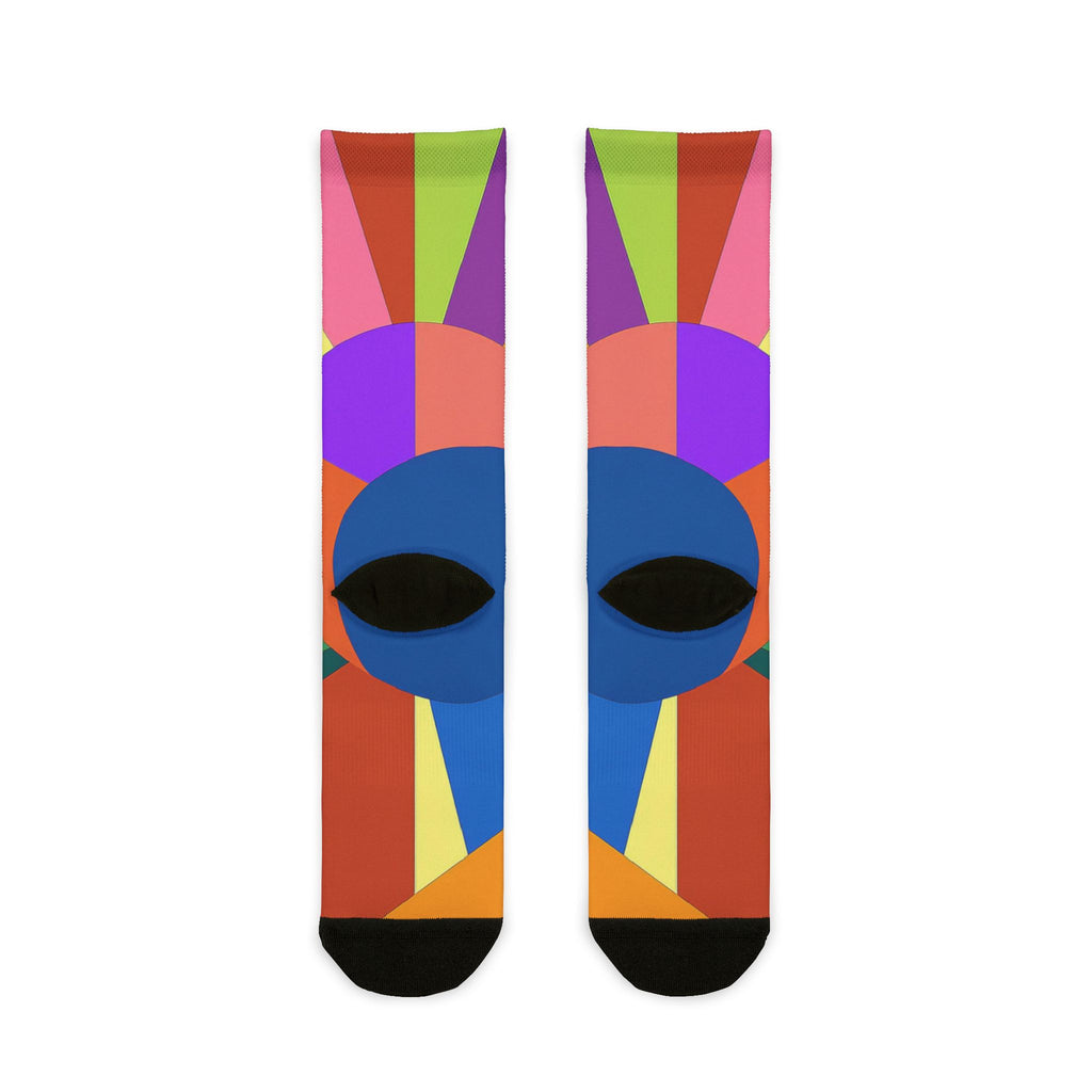 Colorburst Abstract Crew Socks
