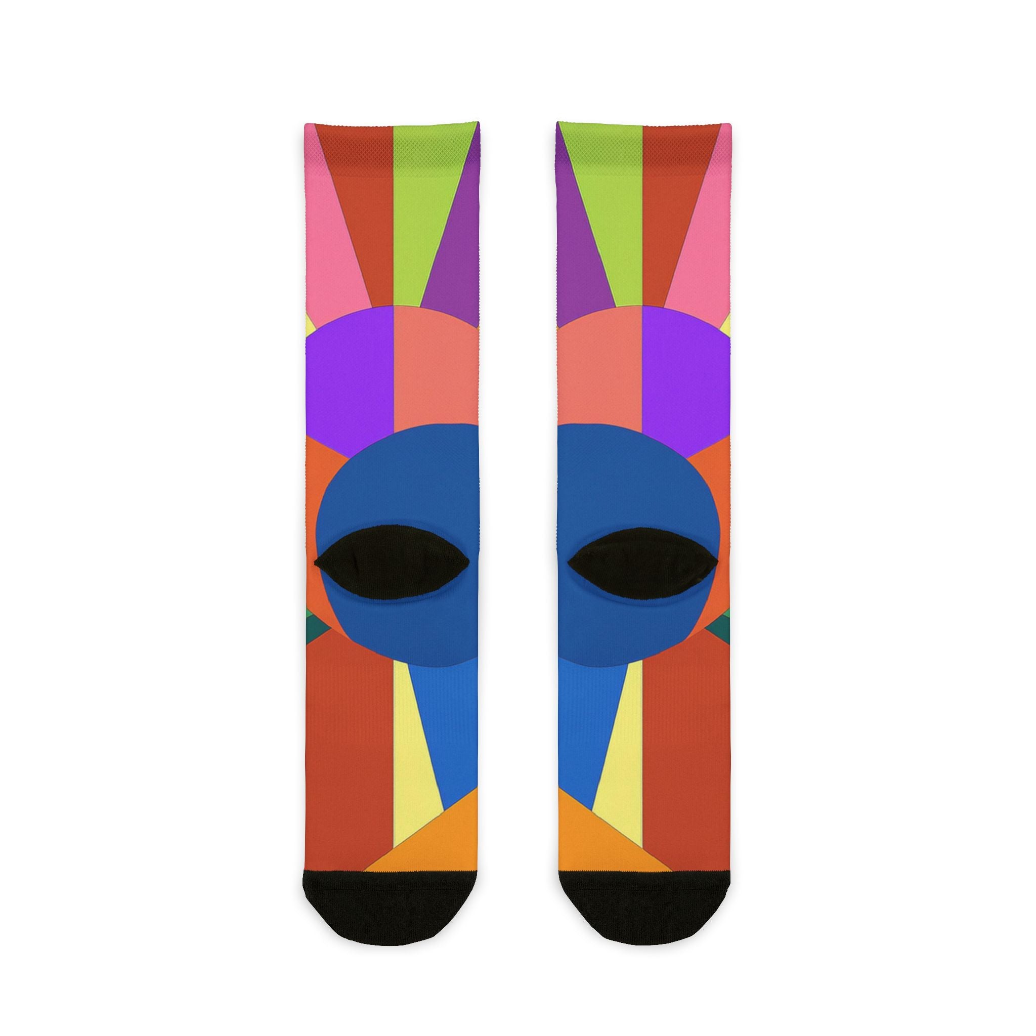 Colorburst Abstract Crew Socks