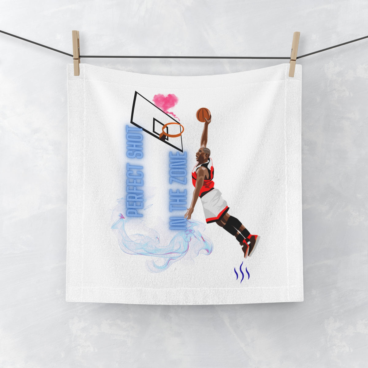 "Perfect Shot in the Zone" Sports Hand Towel