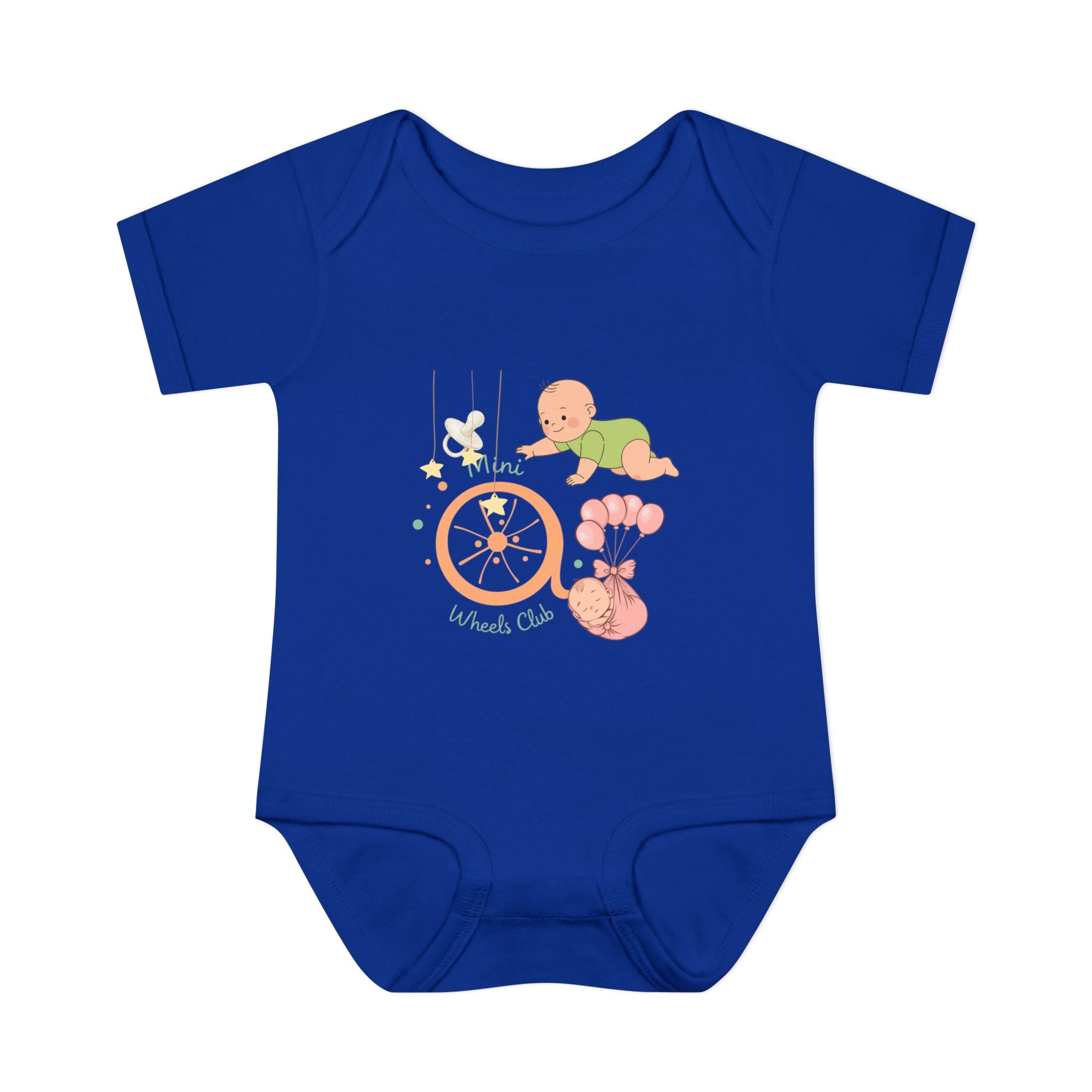 Nautical Newborn Bodysuit - Shell & Wheel