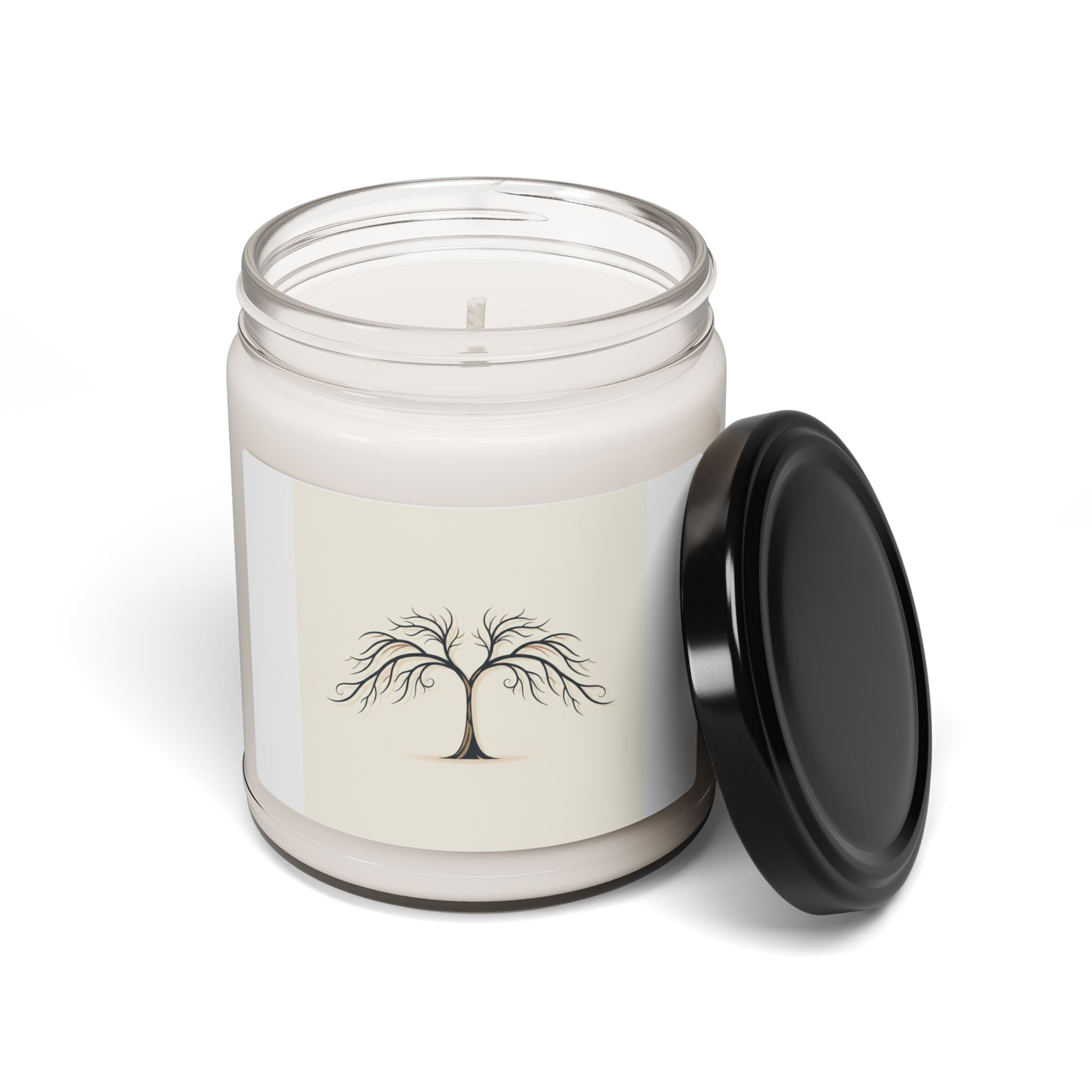Minimal Tree Illustration Candle | Nature Symbols for Coping, Soy 9oz