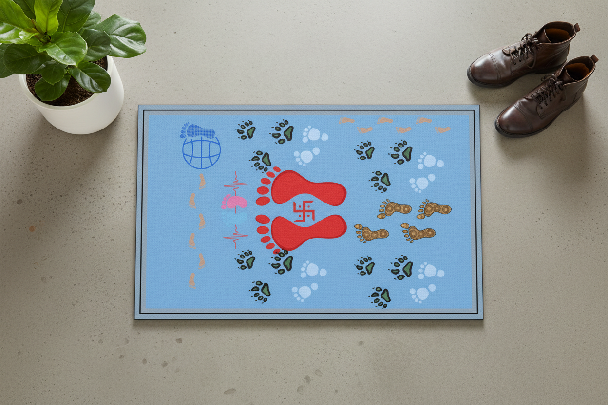 Signature Footprint Welcome Doormat