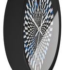 Optical Heart Wall Clock —Checkerboard Illusion