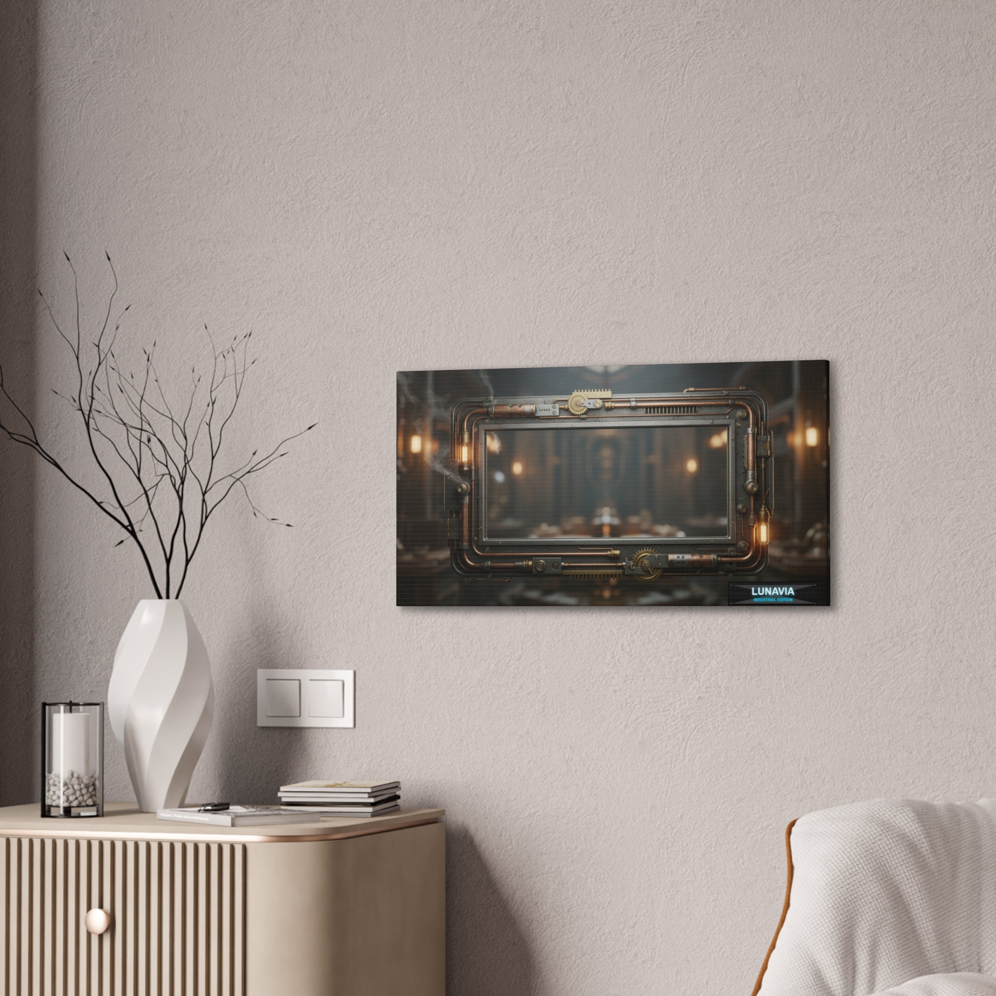 Steampunk Industrial Canvas Painting: A Masterpiece of Mechanical