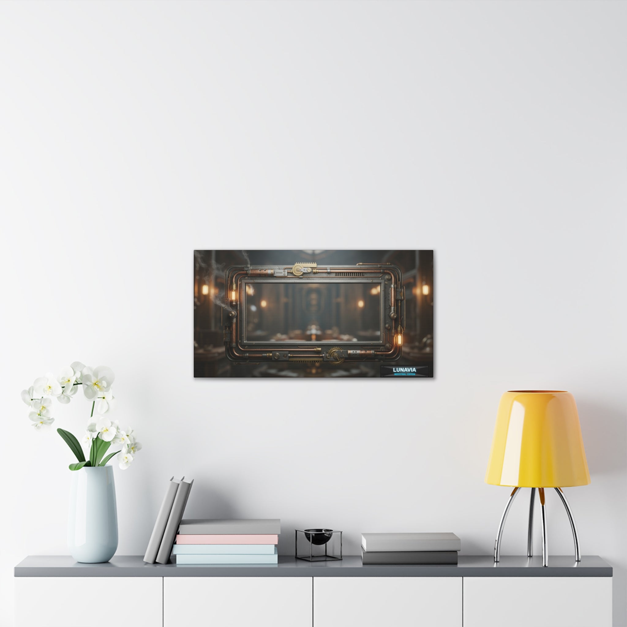 Steampunk Industrial Canvas Painting: A Masterpiece of Mechanical