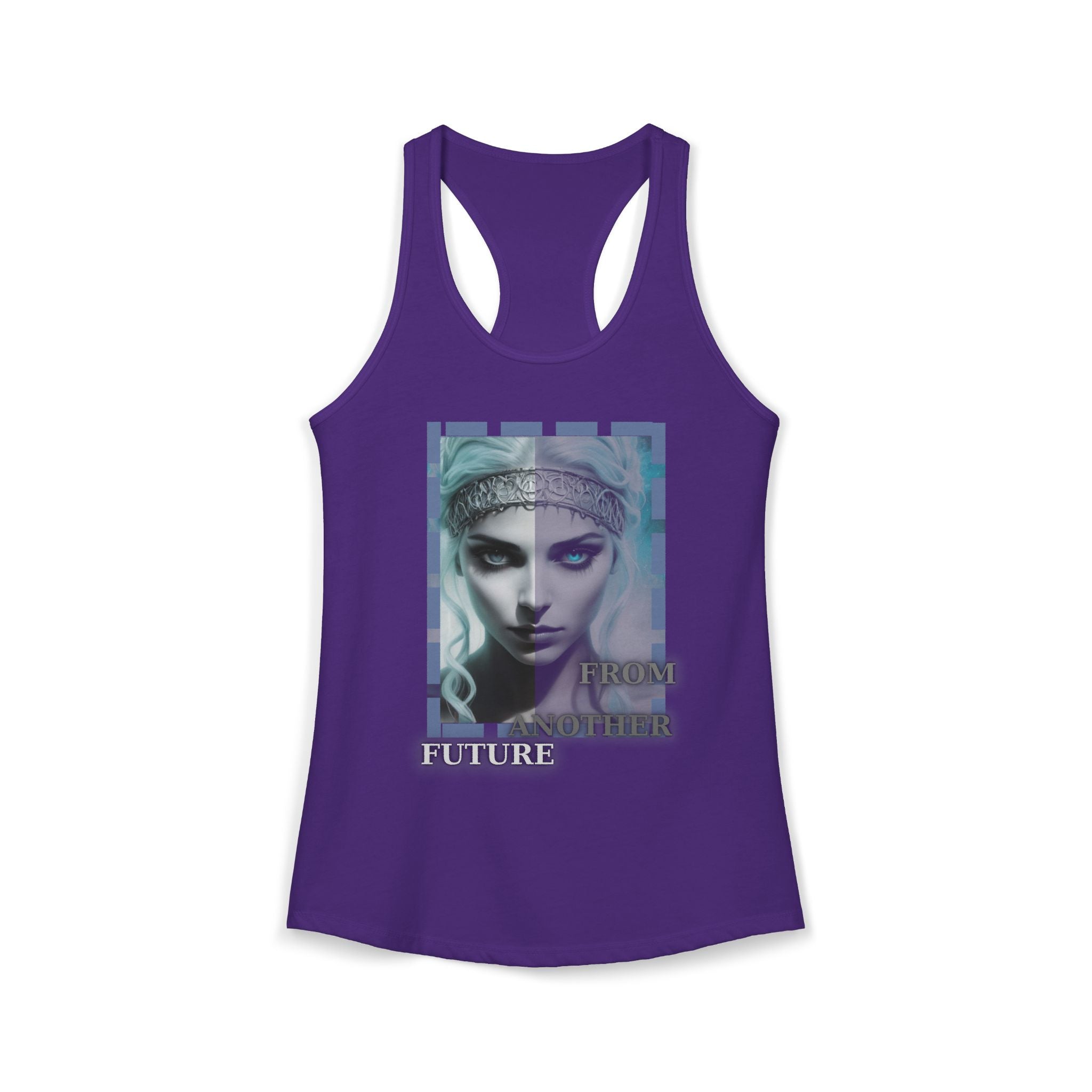 Future Vibes Racerback Tank — Sci‑Fi Ethereal Design