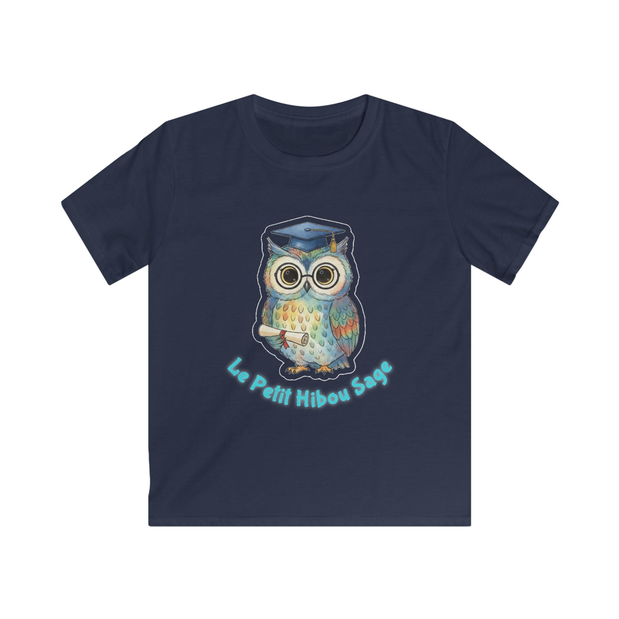 "Le Petit Hibou Sage" Cute Graduate Owl Tee for Kids