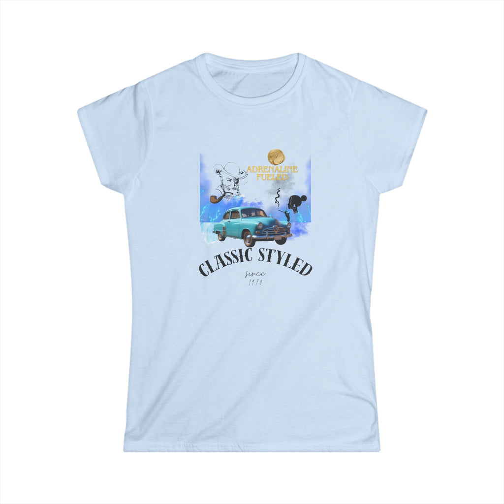 Classic Styled Tee — Vintage Car Graphic Women’s T-Shirt