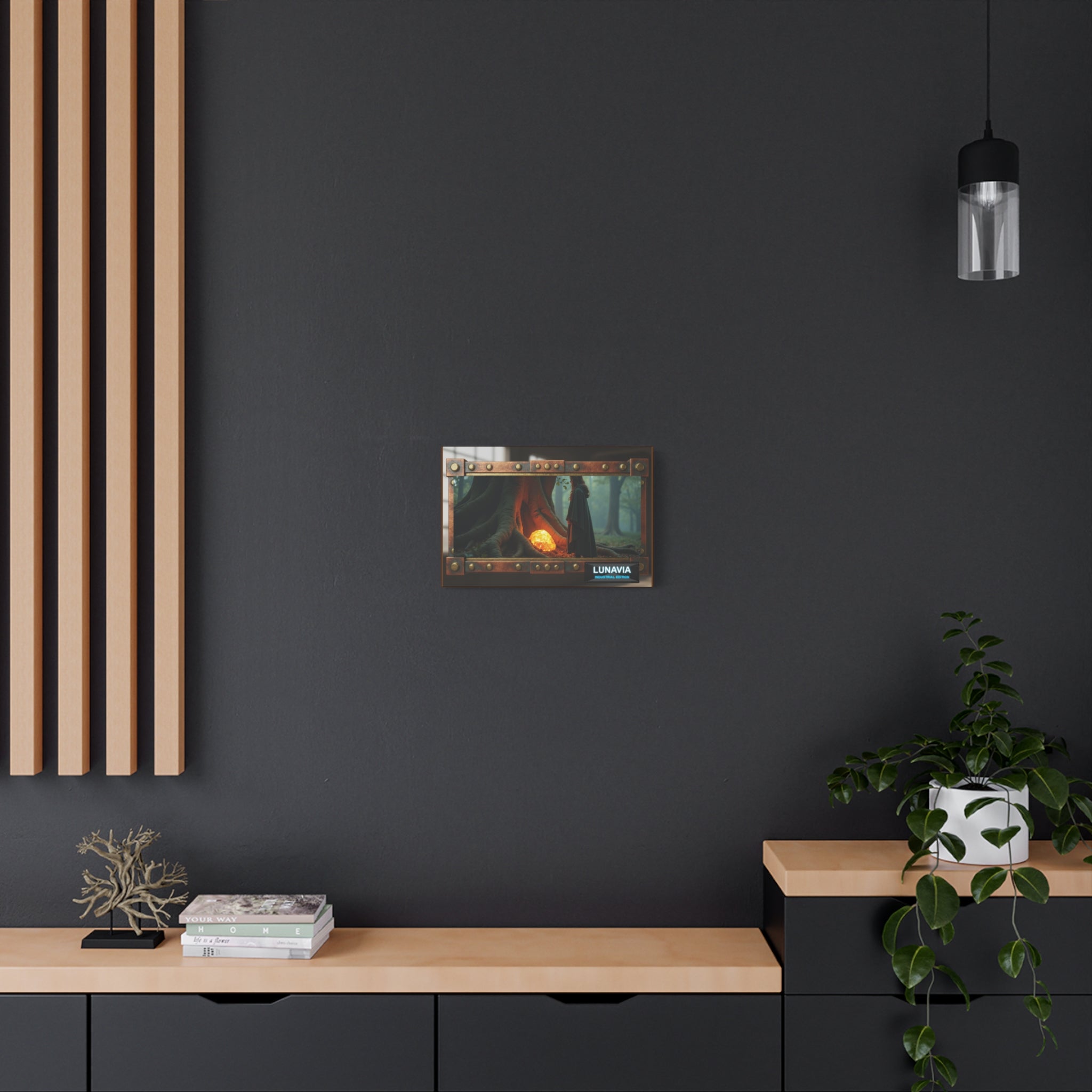 The Amber Core | Industrial Steam-Powered Frame Wall Art