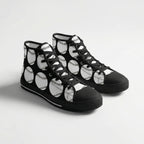 Baseball Pattern High Top Sneakers — Men’s Athletic Canvas Shoes