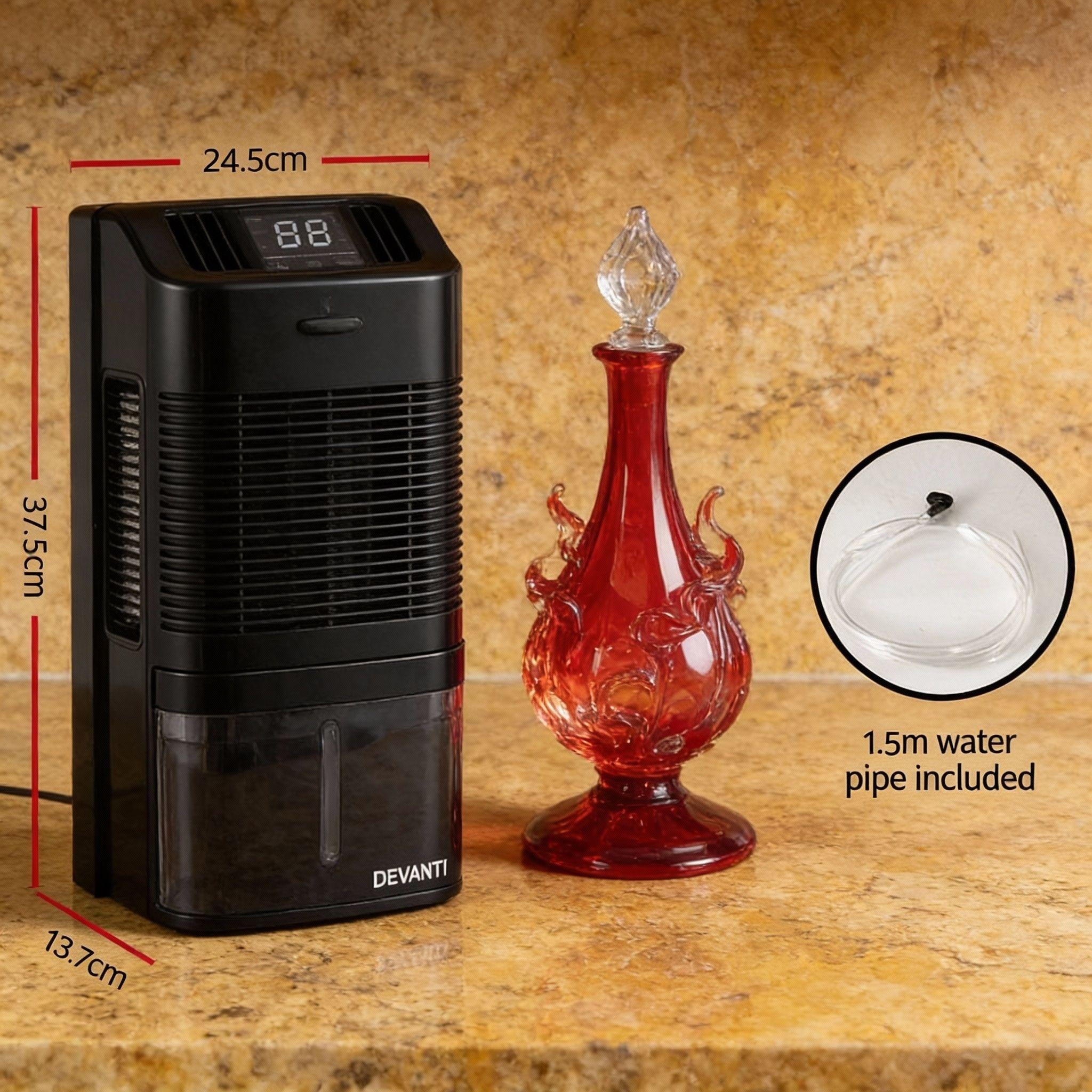 Devanti Dehumidifier 2L Air Purifier Black