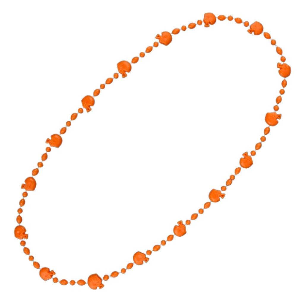 Football Helmet Bead Necklaces Non Metallic Orange Pack of 12-2