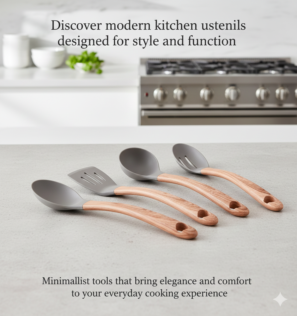 Wood Look Utensils Set – Stylish and Practical for Every Kitchen