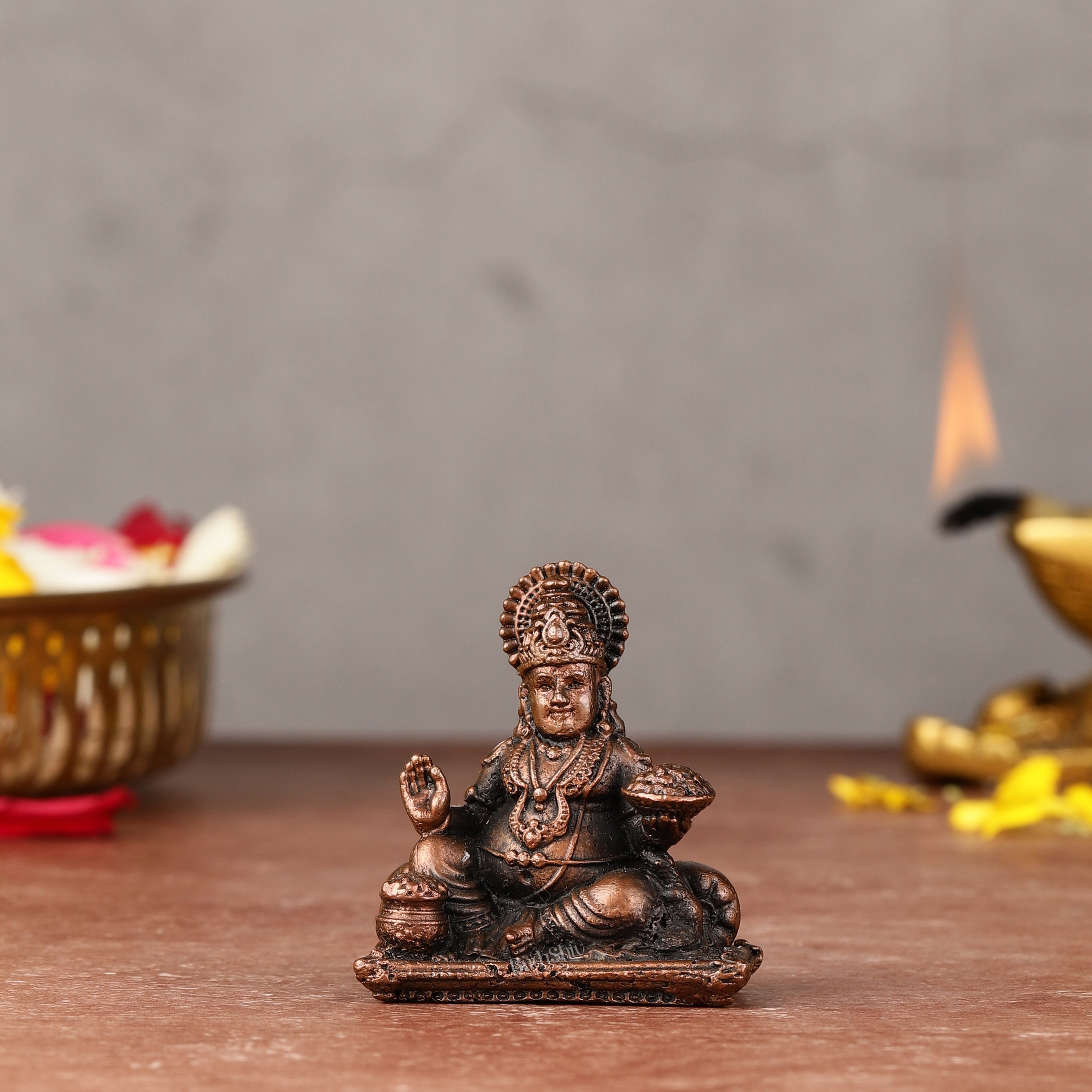 Pure Copper Kubera Idol -2"-0