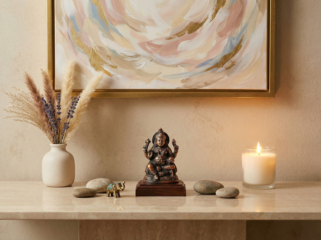 Handmade Bronze Kubera, God of Fertility Statue -