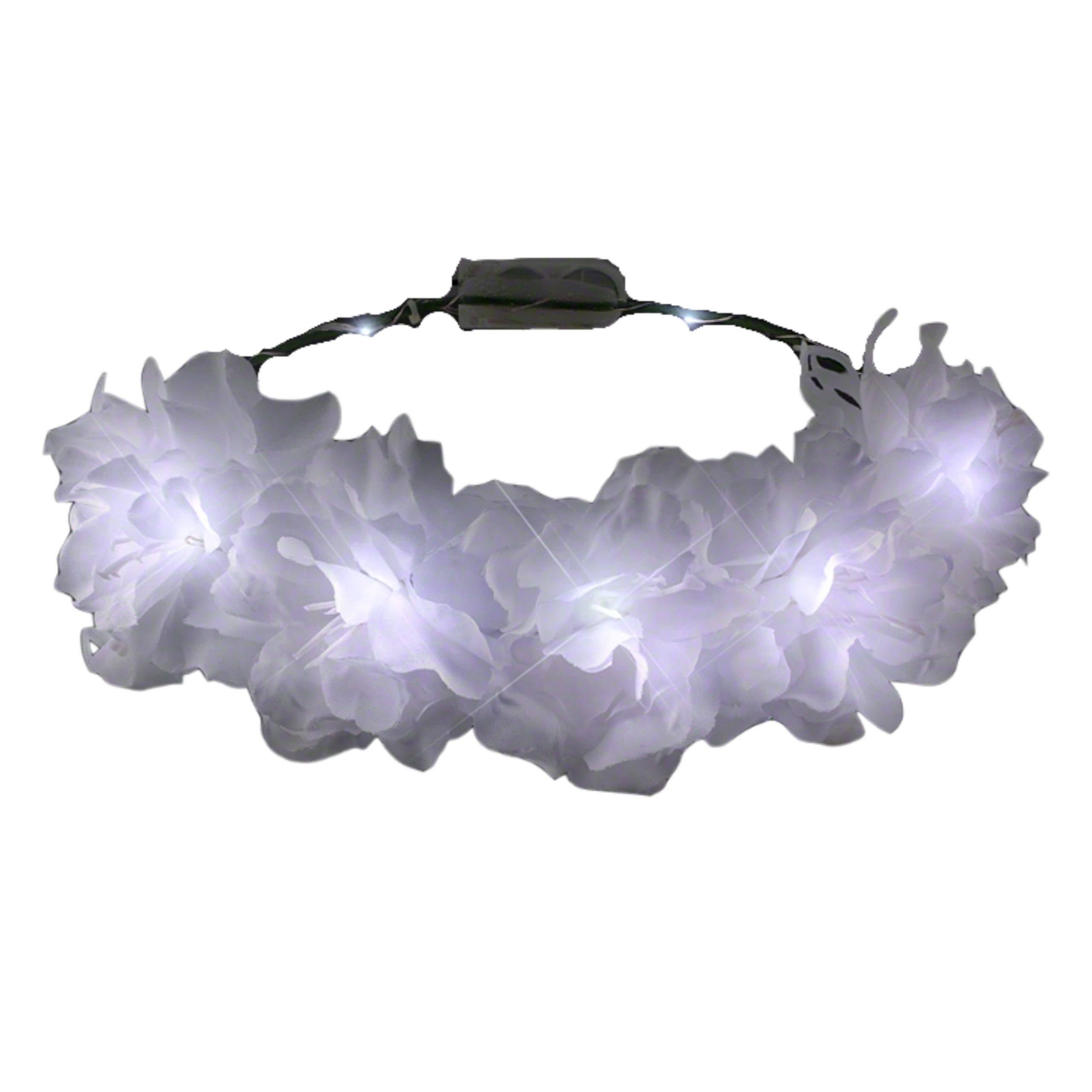 Light Up Floral Princess Cool White Fairy Halo Crown-2