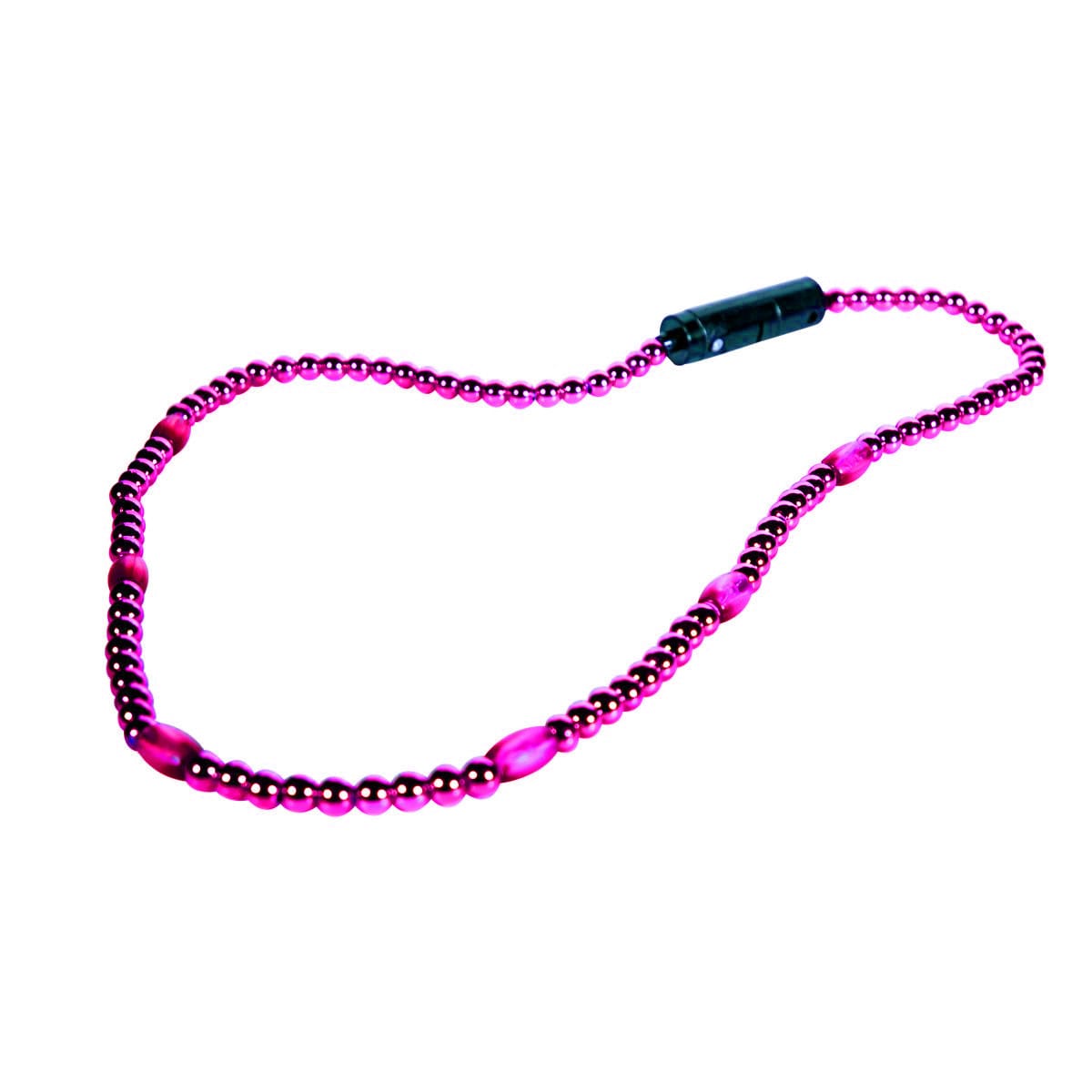 LED Necklace with Pink Beads-3
