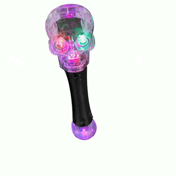 LED Flashing Spooky Cackling Skull Wand-1