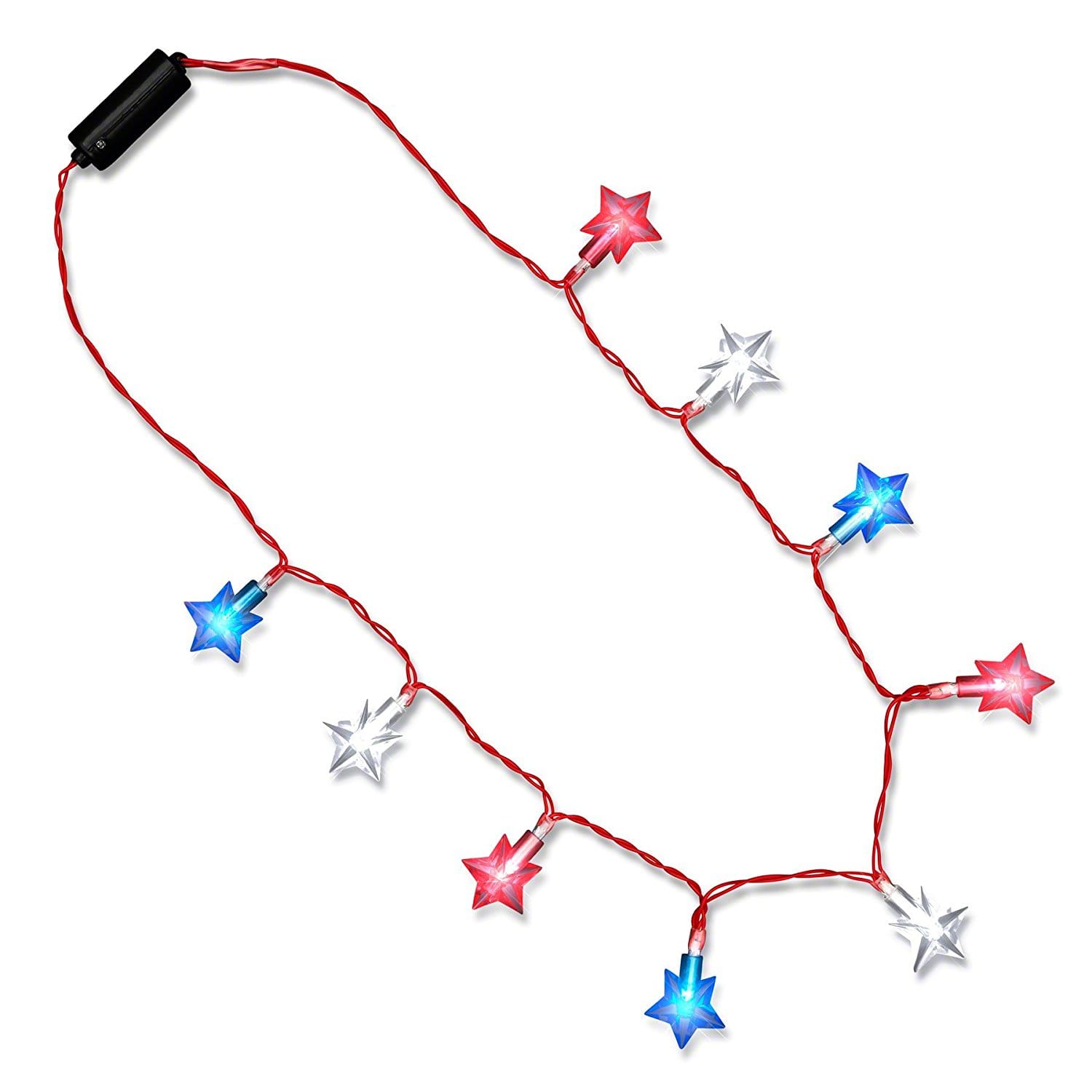 Patriotic Star String Lights Necklace-0