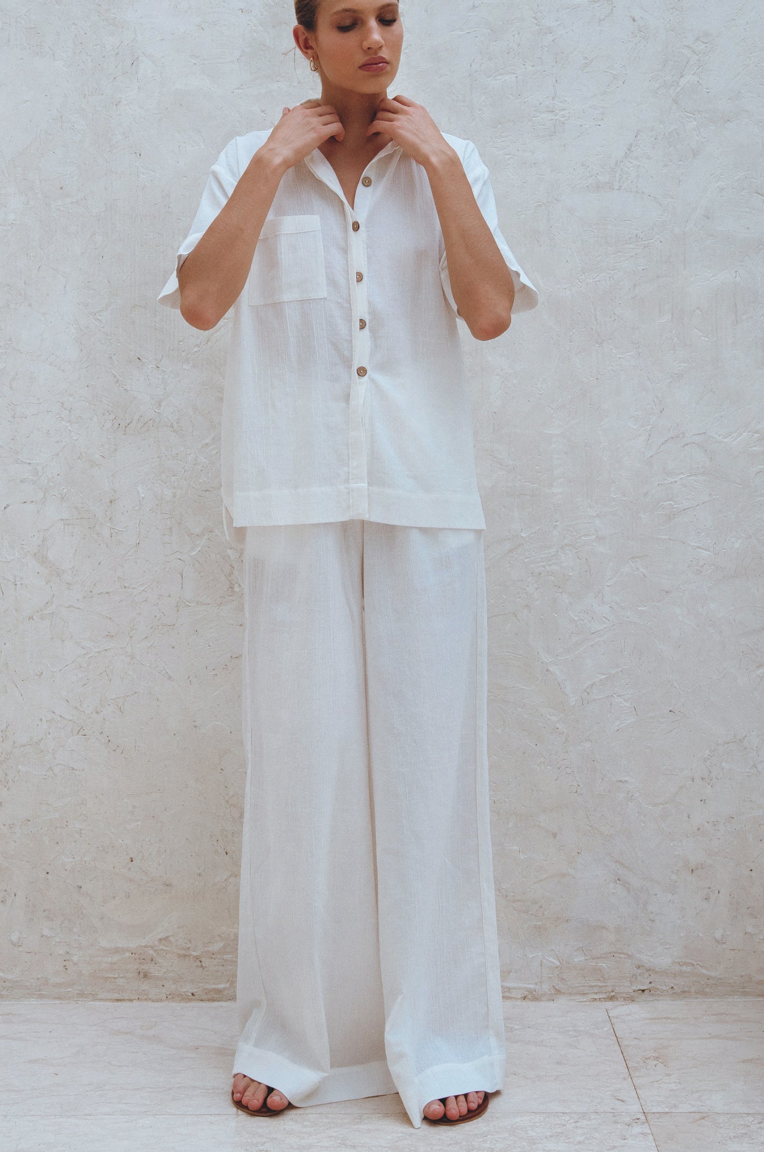 Raya Wide Leg Linen Pants - Hidden-Gems