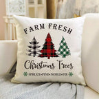 Christmas Throw Pillow Cover- Tree Farm-0