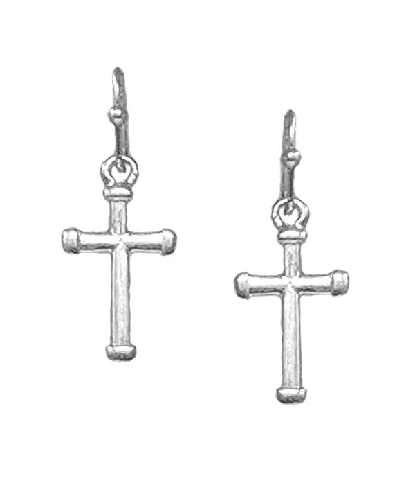 METAL CROSS EARRING-0